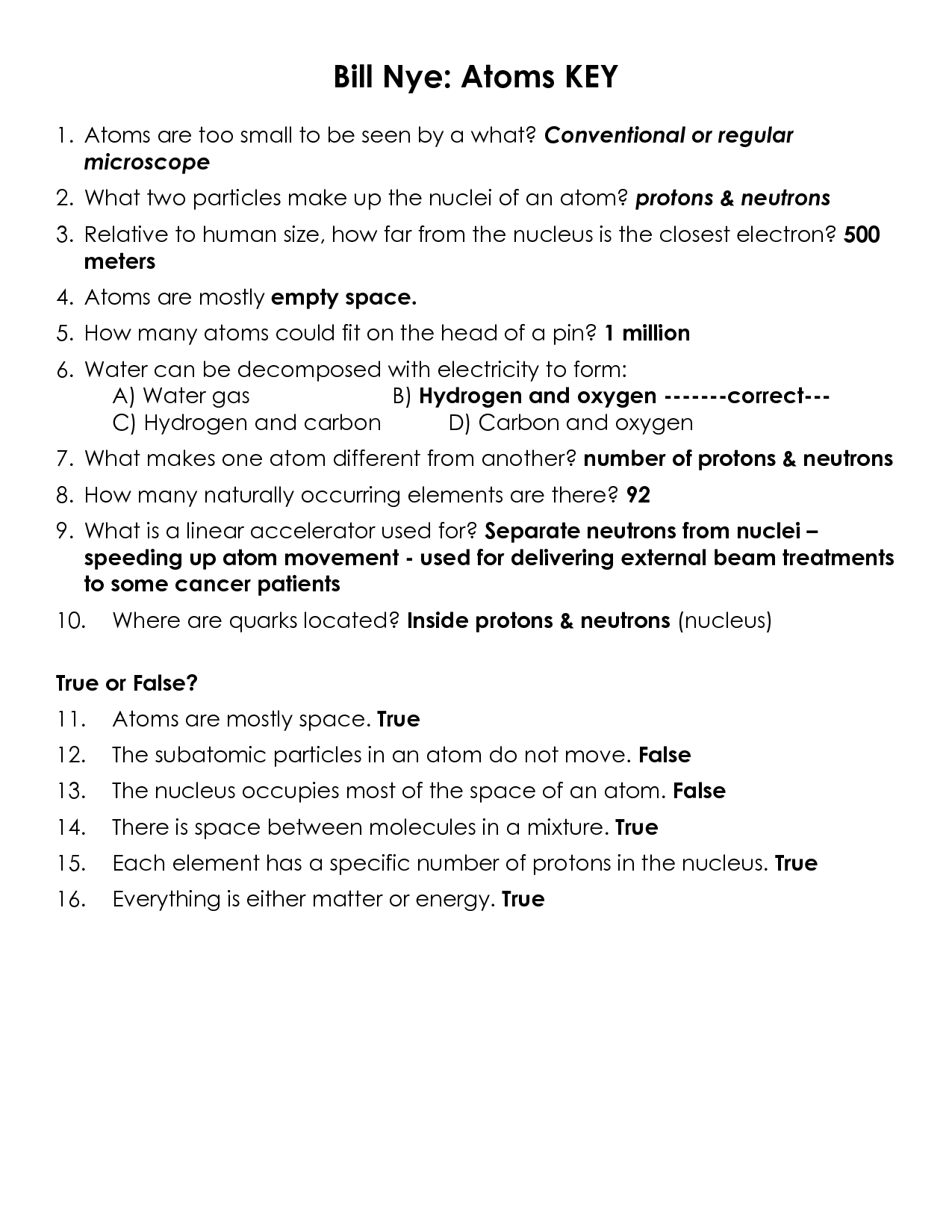 14 Best Images Of Bill Nye The Science Guy Cells Worksheet Answers