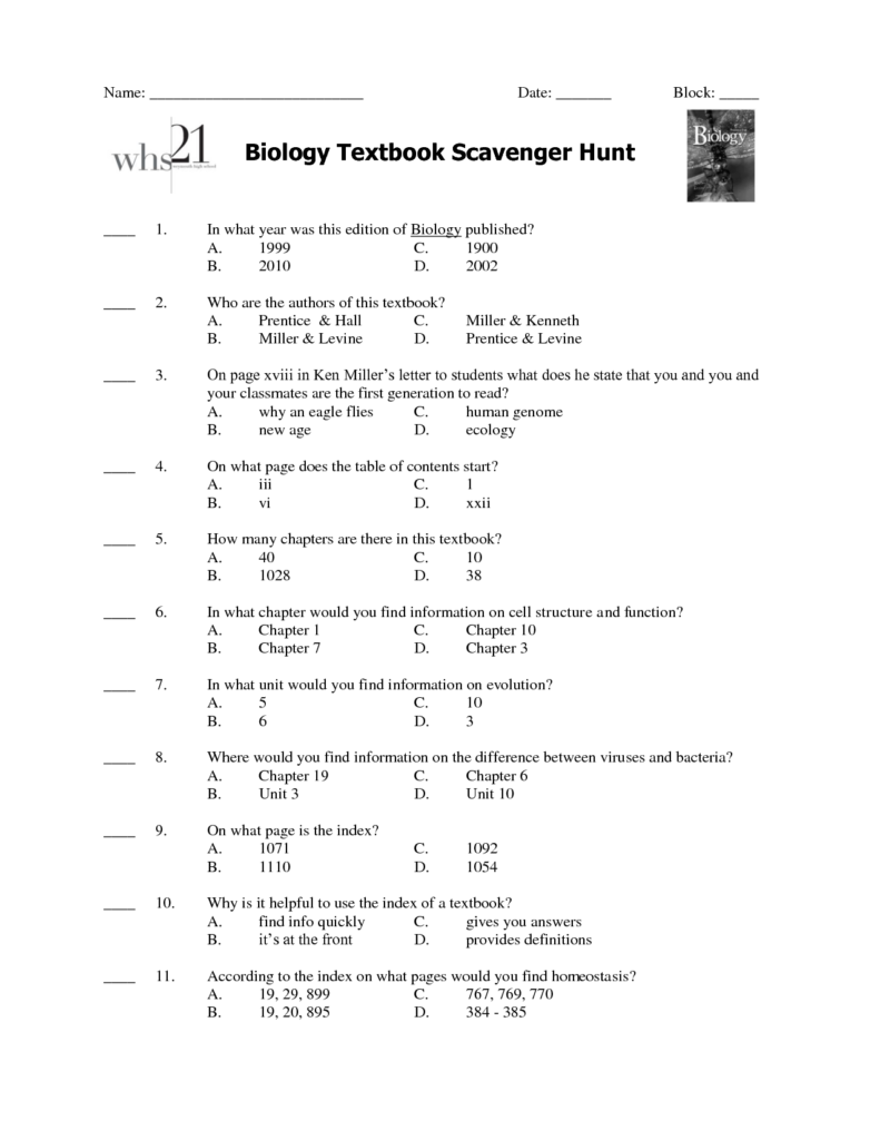 17 Miller And Levine Biology Worksheet Answers Worksheeto