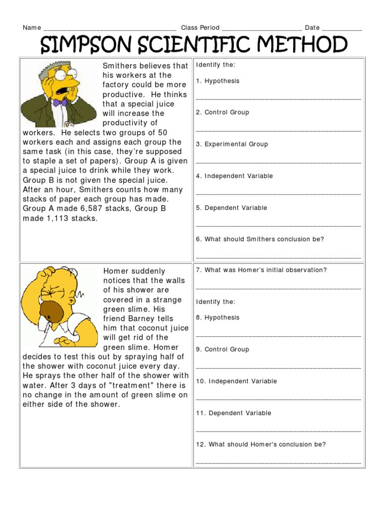 30 Simpsons Variables Worksheet Answers Education Template