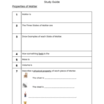 3rd Grade Physical Sciences Study Guide Matter Physical Properties And