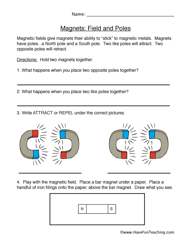 4th Grade Magnetism Worksheets Fair Prices