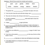 5th Grade Science Force And Motion Quiz Worksheet Resume Examples