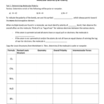 6 5 Practice Worksheet B Polarity And Intermolecular Forces