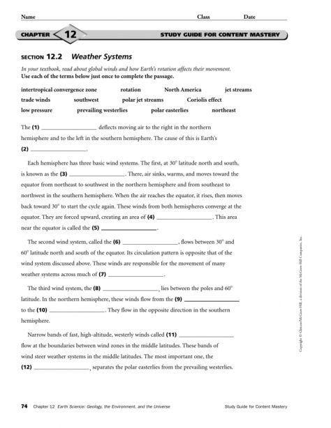 7 Glencoe Earth Science Worksheet Answer Key Science Worksheets