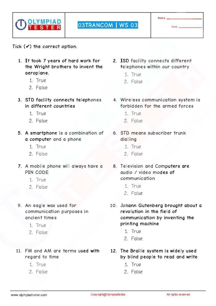 83 FREE SCIENCE OLYMPIAD FOR CLASS 3 WORKSHEETS WITH ANSWERS PDF 