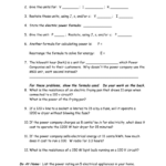 9 07 Worksheet Power And Ohm s Law