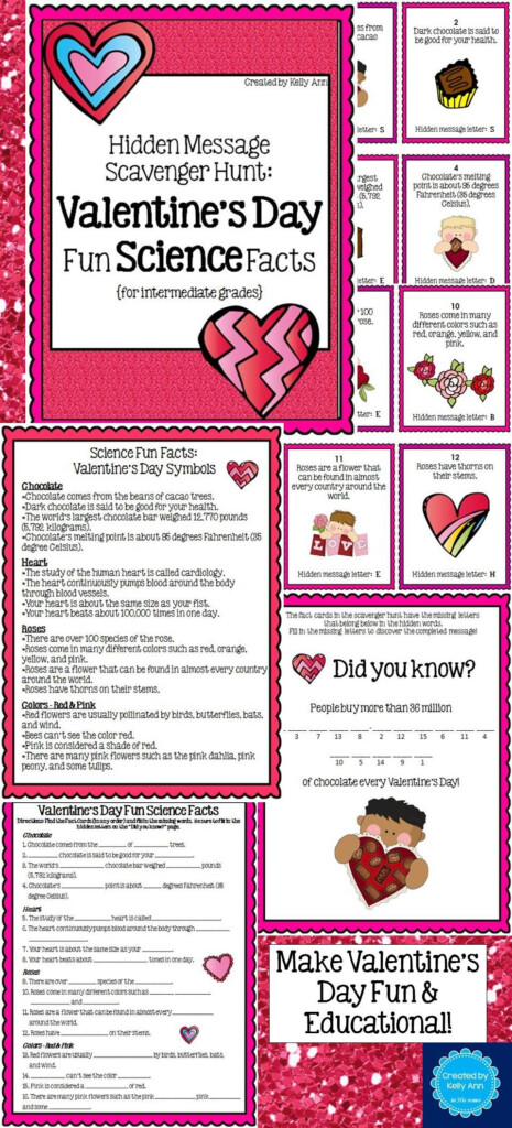 A Valentine s Day SCIENCE Scavenger Hunt Students Learn Fun Facts 