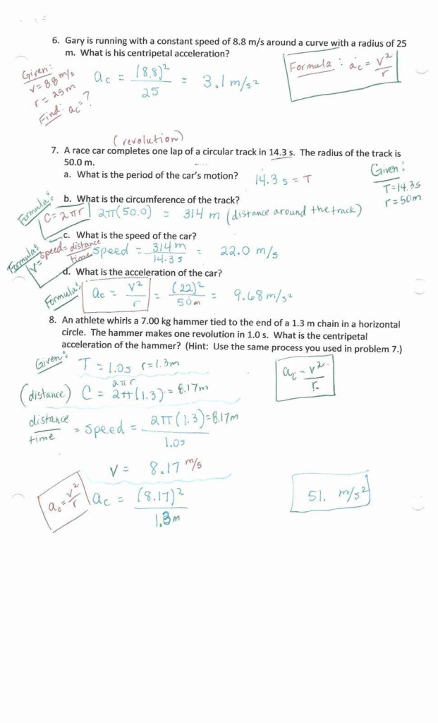  Acceleration Worksheet Pdf Answers Free Download Gambr co