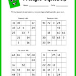 Advanced Magic Square Worksheet