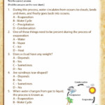 All About Water Cycles View 4th Grade Kids Worksheet SoD