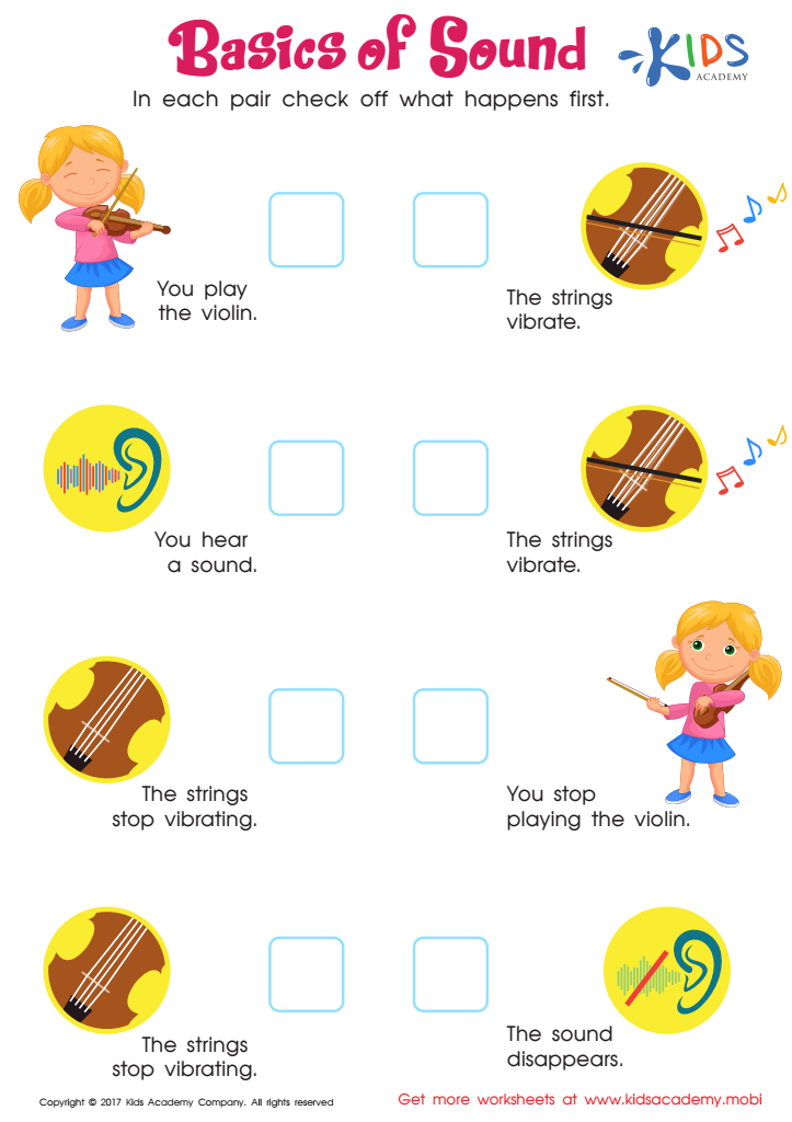 Basics Of Sound Worksheet Free Printable PDF For Children