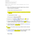 Bill Nye Chemical Reactions Worksheet Answers Db excel