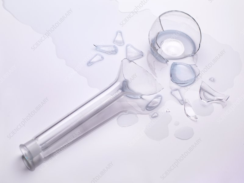 Broken Laboratory Glassware Stock Image F023 7240 Science Photo 