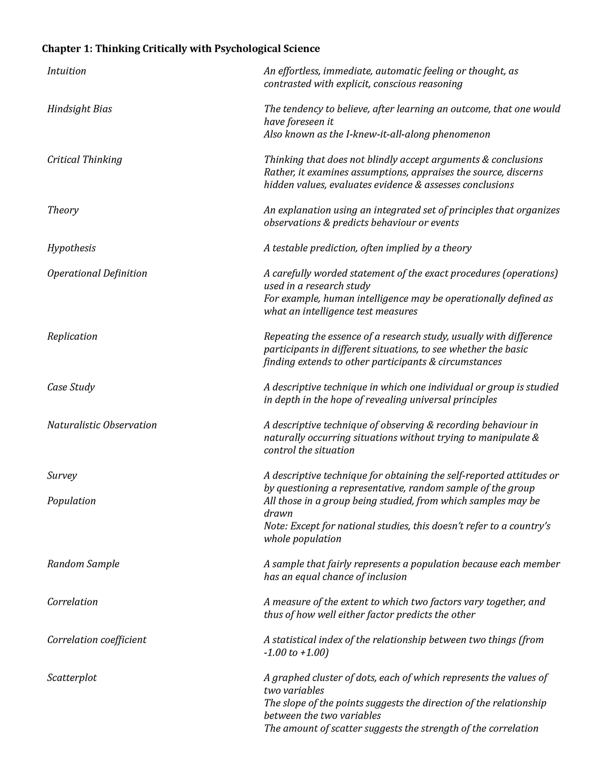 research methods thinking critically with psychological science packet answers