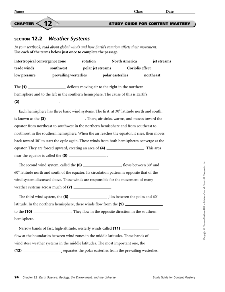 Chapter 12 Study Guide Answer Key Earth Science Study Poster