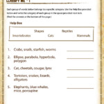 Classify Me 1 View 5th Grade Science Worksheet