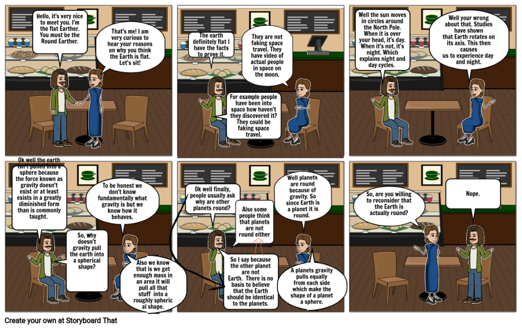 Earth Science Counter Argument Comic Strip Storyboard