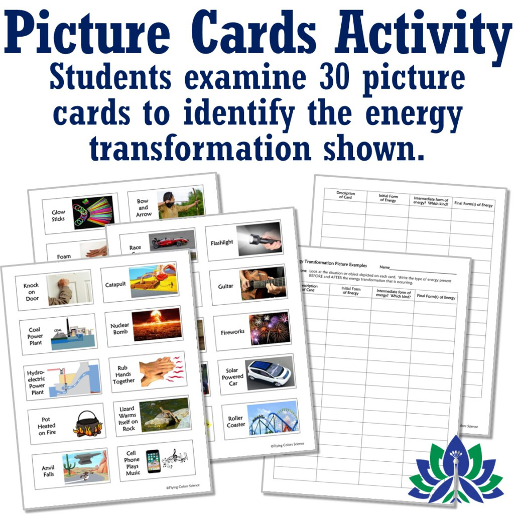 Energy Transformations Review Activity Flying Colors Science