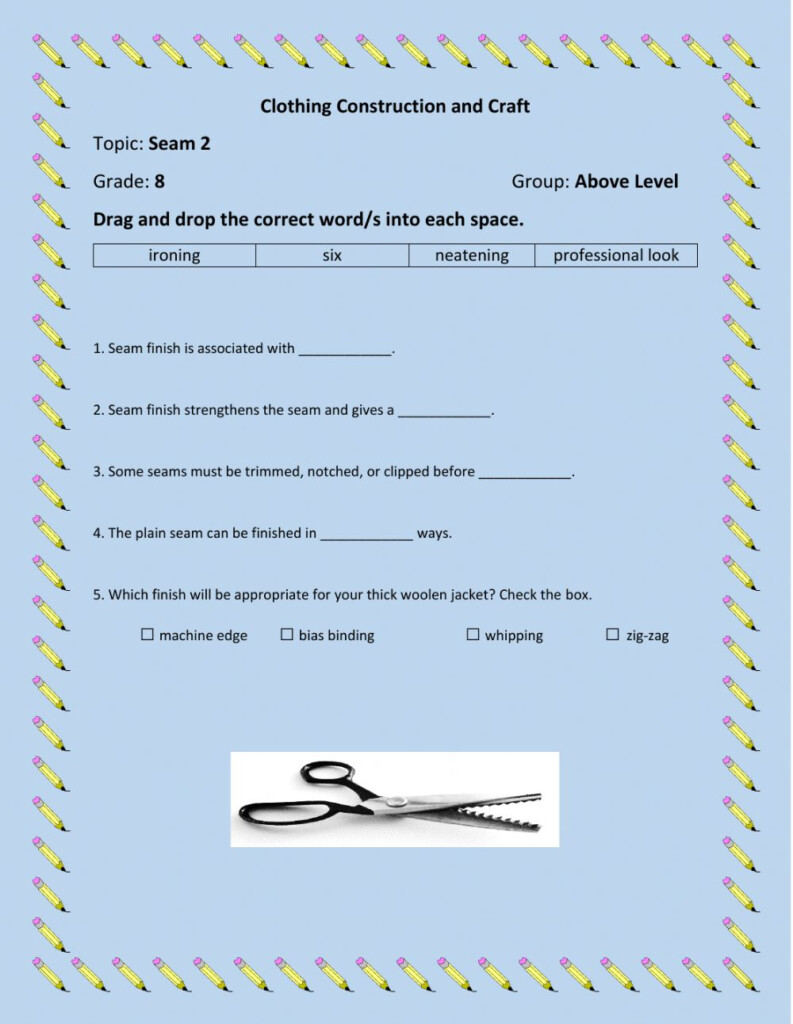 Family And Consumer Science Interactive Worksheet