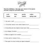 Forces And Motion Worksheet