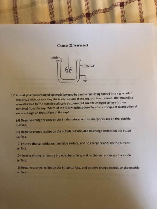  Get Answer Question Chapter 22 Worksheet Inside Outside 1 0 A 