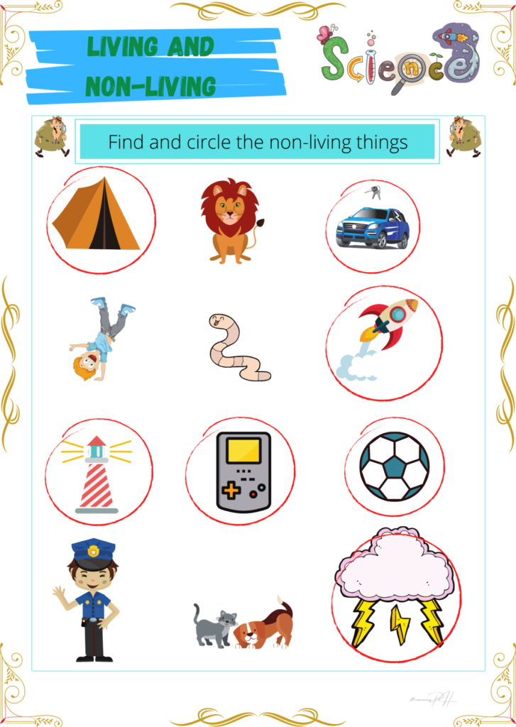 Grade 1 Science Worksheet Living Things And Non Living Things