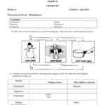 Grade 10 Worksheets Chemistry