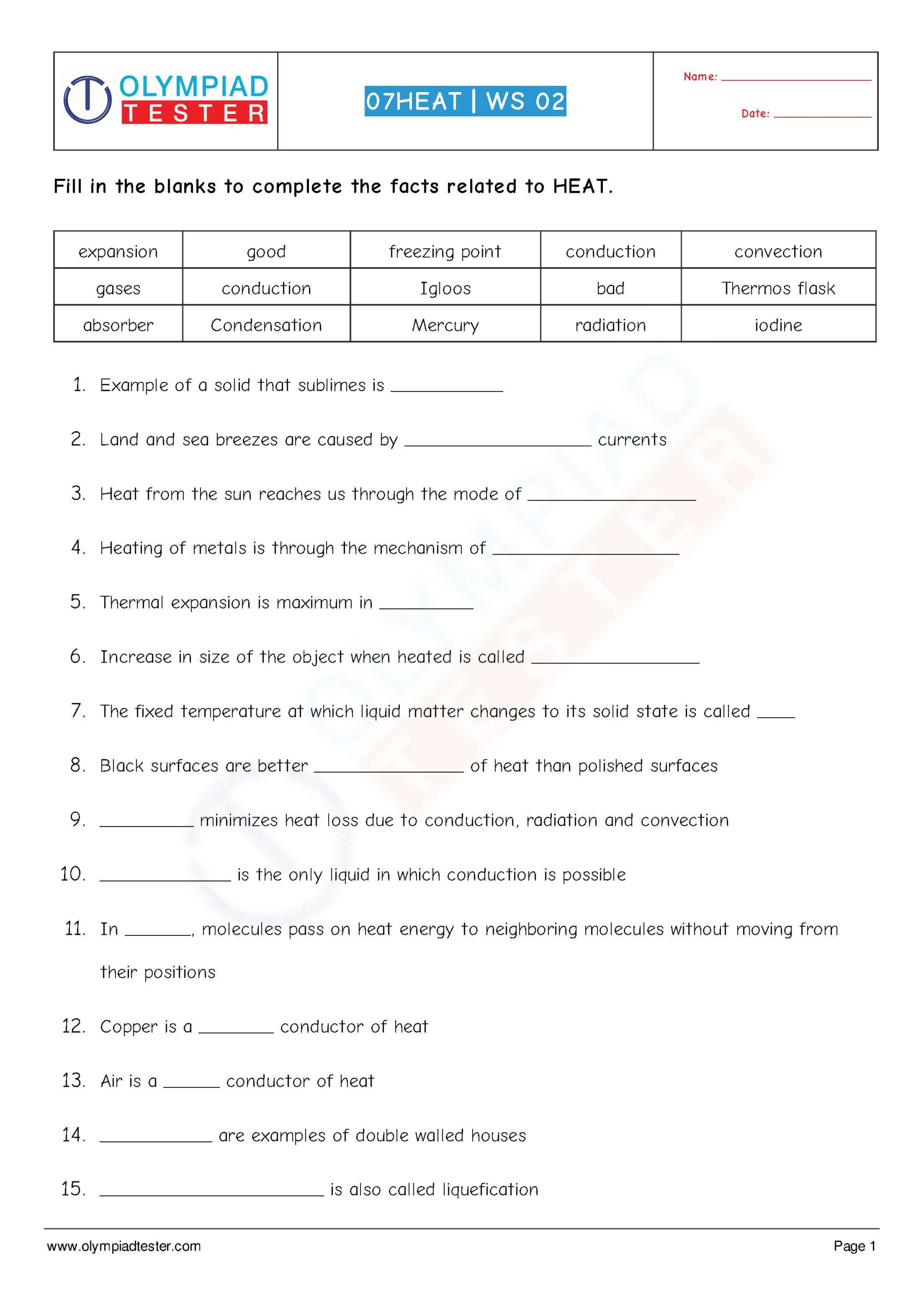 Grade 7 Science Matter Worksheets Alphabet Worksheets