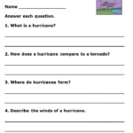 Hurricanes Use These 40 Short answer Comprehension Questions With The