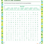 Life In The Oceans Printable Science Worksheet 5th Grade SoD