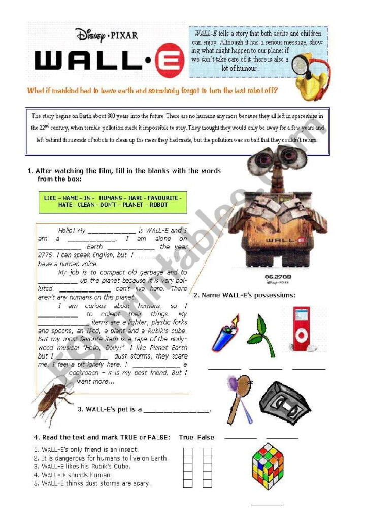 My Studends Watched The Movie And They Also Had This Worksheet To Do 