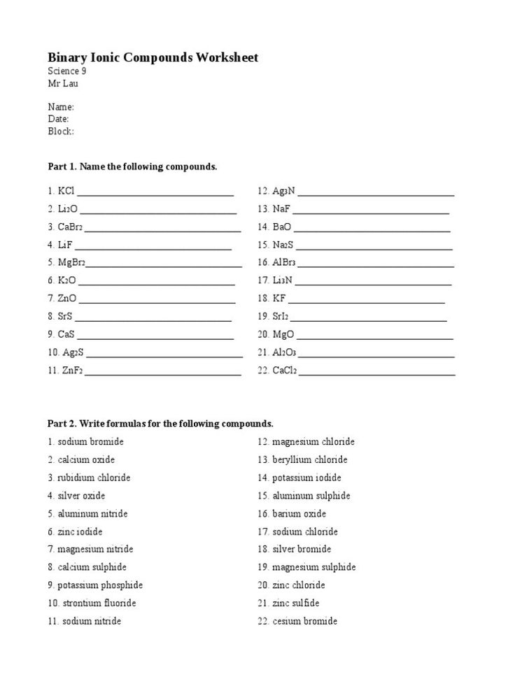  Naming Binary Ionic Compounds Worksheet Free Download Goodimg co