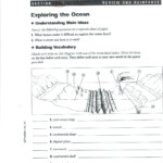 Ocean Floor Features Worksheet