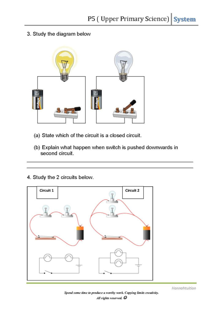 P5 Electricity Page 2 Worksheets For Kids Electricity Lessons 