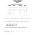Physical Science Worksheets Answers