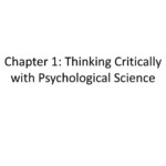 PPT Chapter 1 Thinking Critically With Psychological Science