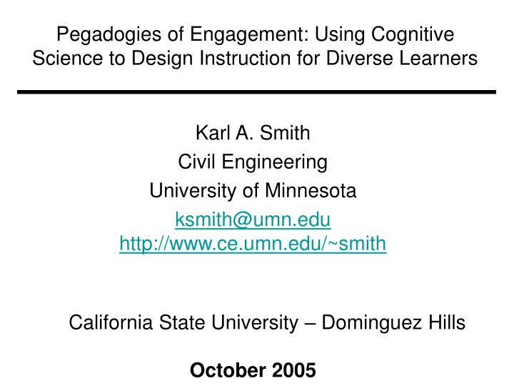 PPT Pegadogies Of Engagement Using Cognitive Science To Design 