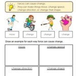 PRINTABLE WORKSHEET 2 FOR GRADE 3 FORCES AND CHANGE Science