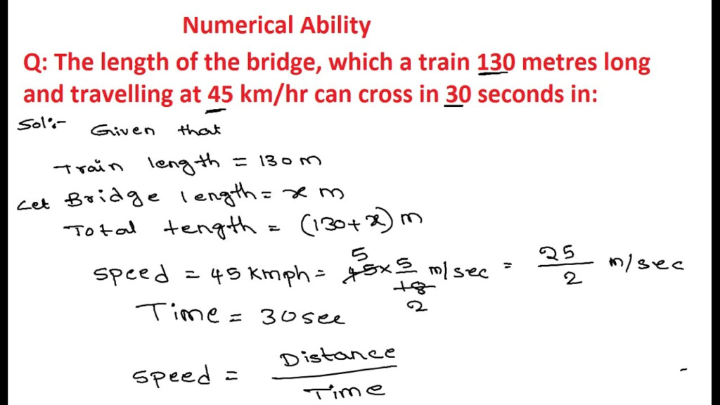 Problems On Trains Trains Questions And Answers Numerical Ability 