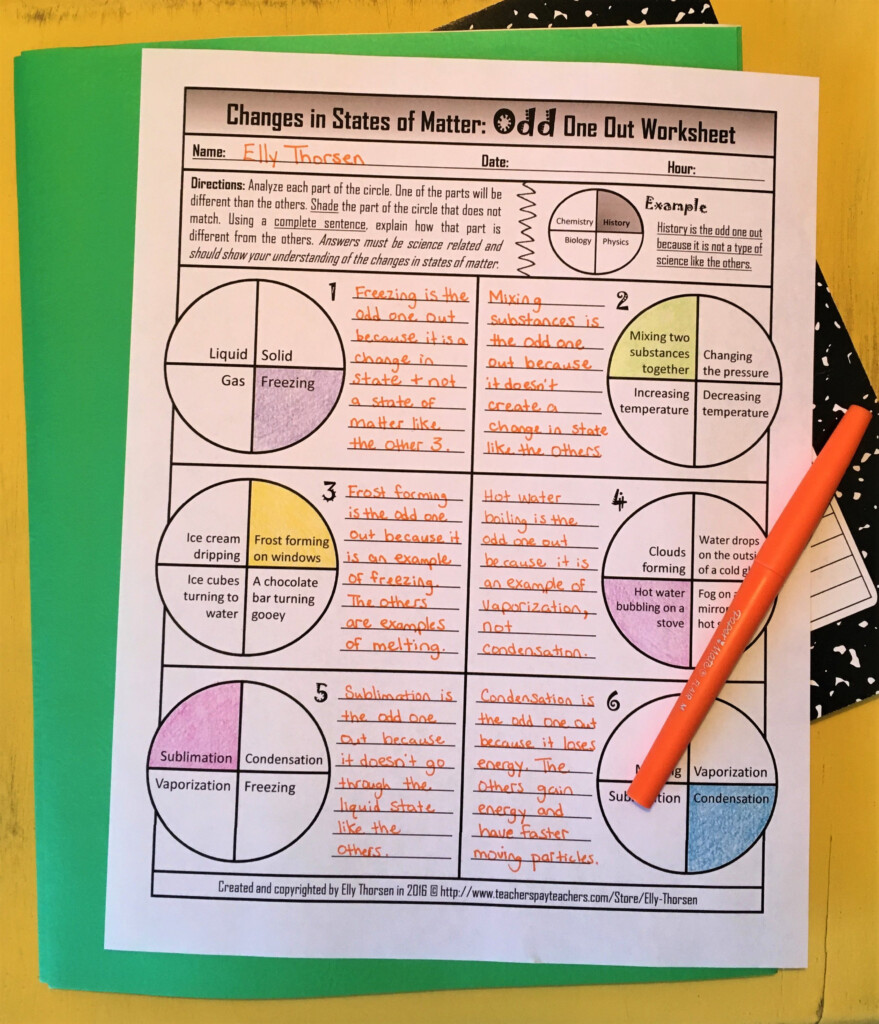 Science 8 States Of Matter Worksheet Tomas Blog