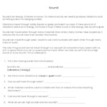 Science Sound Worksheets Grade 1