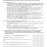 Scientific Inquiry Worksheet Answers