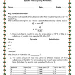 Specific Heat Worksheet Answers