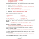 Speed Velocity And Acceleration Calculations Worksheet Answers Key Db