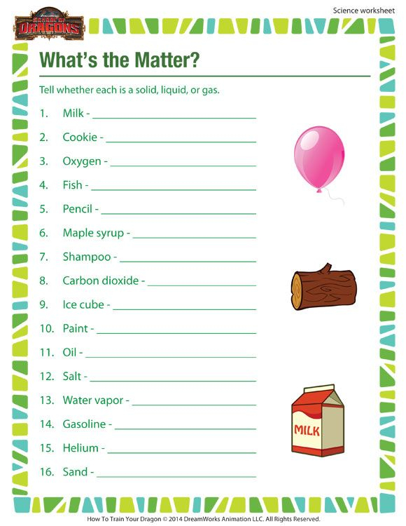 States Of Matter Science Printable For Grade 3 Matter Sort Worksheet