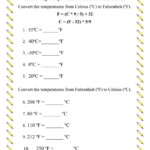 Temperature Conversion Worksheet Answers