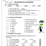 Weather And Climate Match Worksheet