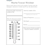 Weather Forecast Worksheet Weather Worksheets Teaching Weather