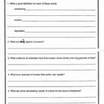 Weathering And Erosion Worksheets Answers Worksheeta