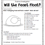 Will The Feast Float A Sample Investigation From The Thanksgiving Science Pack 5